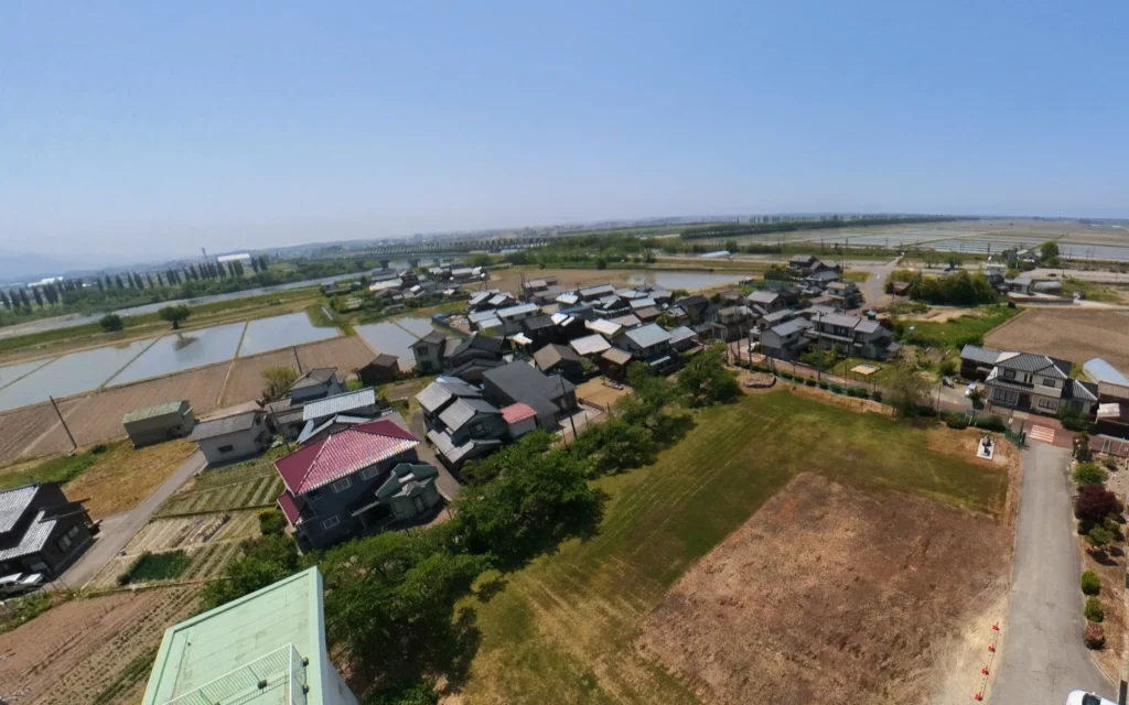 村上市平林-田植え前